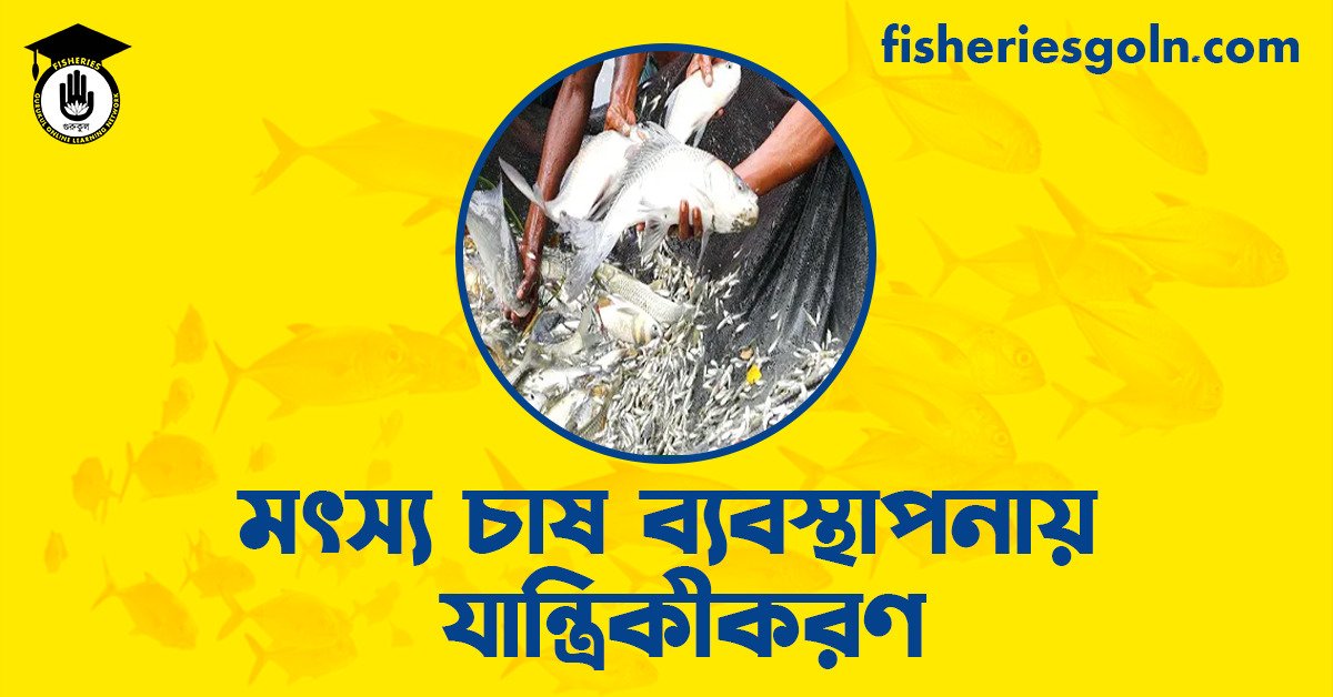 মৎস্য চাষ ব্যবস্থাপনায় যান্ত্রিকীকরণ