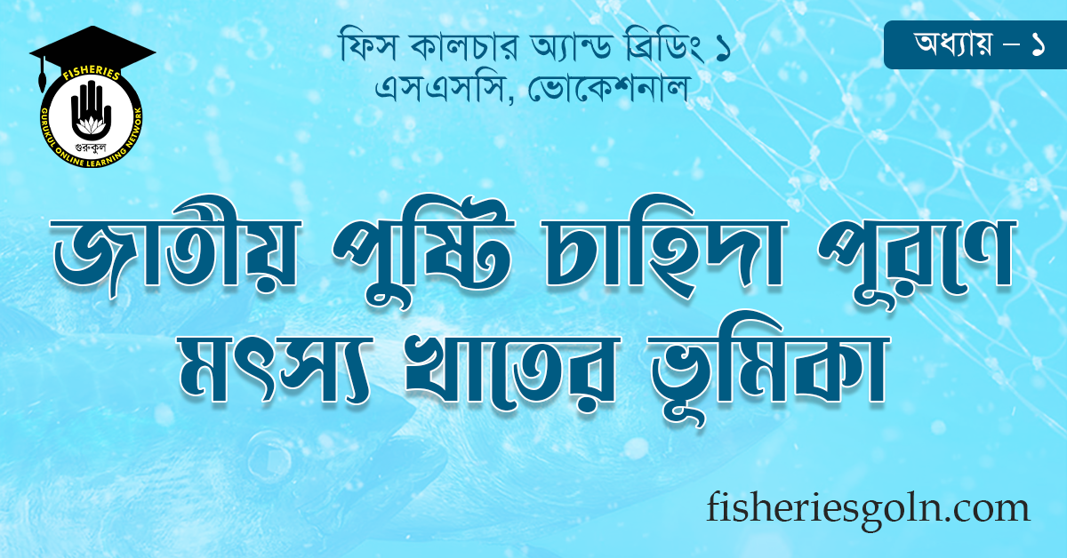 জাতীয় পুষ্টি চাহিদা পূরণে মৎস্য খাতের ভূমিকা