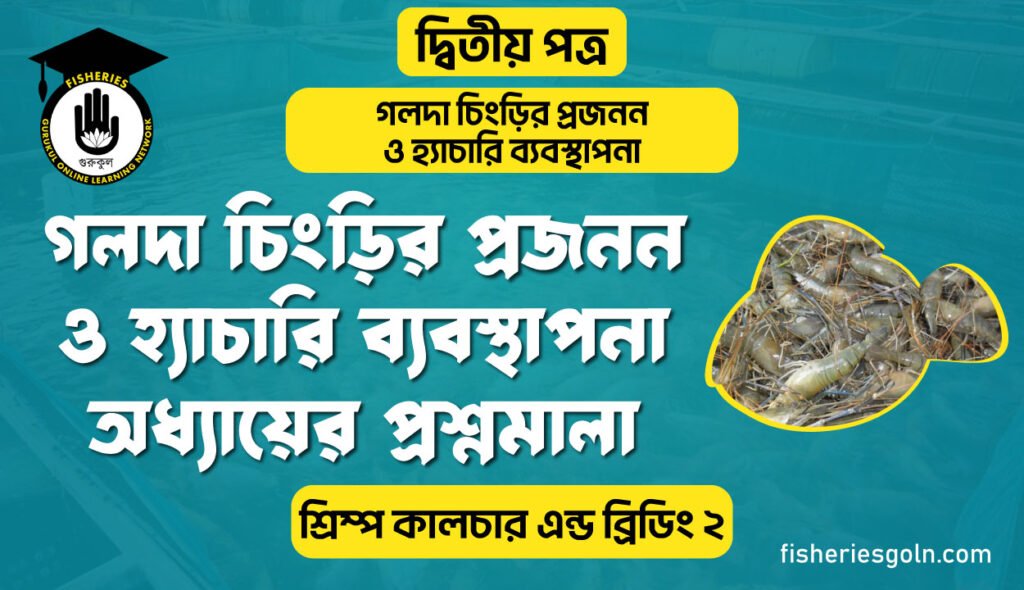গলদা চিংড়ির প্রজনন ও হ্যাচারি ব্যবস্থাপনা অধ্যায়ের প্রশ্নমালা | অধ্যায়-৪র্থ | শ্রিম্প কালচার এন্ড ব্রিডিং-২