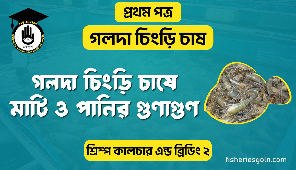 গলদা চিংড়ি চাষে মাটি ও পানির গুণাগুণ | অধ্যায়-২ | শ্রিম্প কালচার এন্ড ব্রিডিং-২