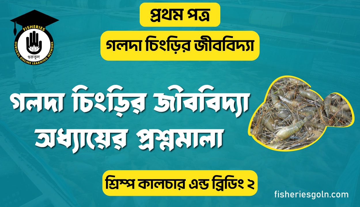 গলদা চিংড়ির জীববিদ্যা অধ্যায়ের প্রশ্নমালা | অধ্যায়-১ | শ্রিম্প কালচার এন্ড ব্রিডিং-২