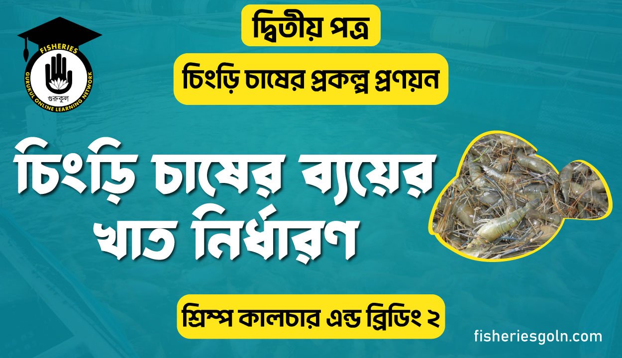 চিংড়ি চাষের ব্যয়ের খাত নির্ধারণ | অধ্যায়-৮ | শ্রিম্প কালচার এন্ড ব্রিডিং-২