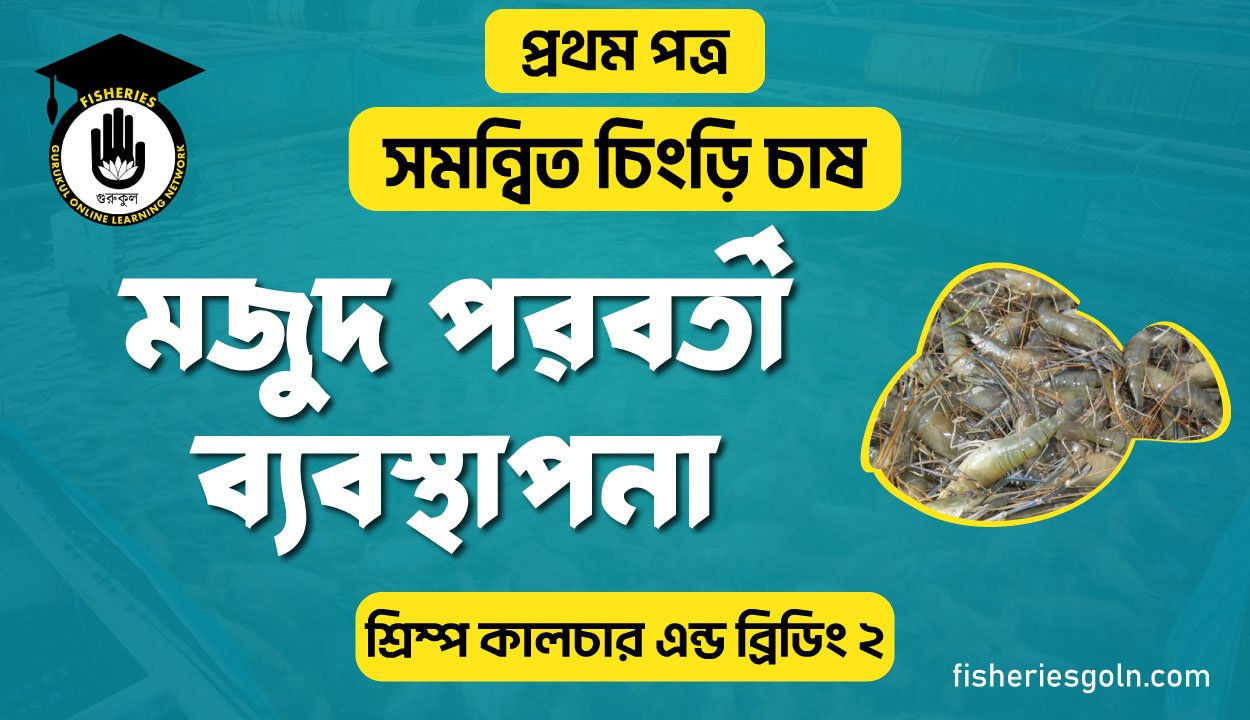 মজুদ পরবর্তী ব্যবস্থাপনা | অধ্যায়-৮ | শ্রিম্প কালচার এন্ড ব্রিডিং-২