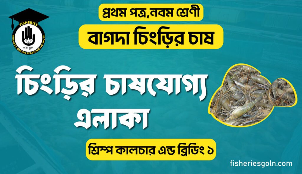 চিংড়ির চাষযোগ্য এলাকা। ৩য় অধ্যায় । শ্রিম্প কালচার এন্ড ব্রিডিং ১