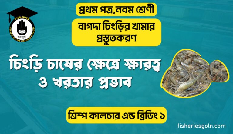 চিংড়ি চাষের ক্ষেত্রে ক্ষারত্ব ও খরতার প্রভাব। ৬ষ্ঠ অধ্যায় । শ্রিম্প কালচার এন্ড ব্রিডিং ১