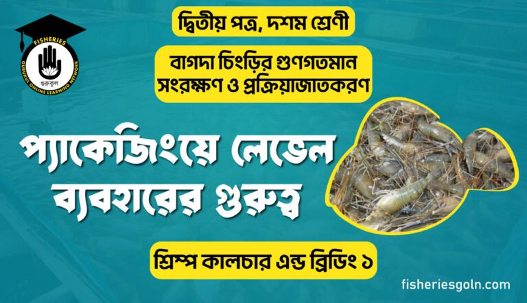 প্যাকেজিংয়ে লেভেল ব্যবহারের গুরুত্ব | অধ্যায়-২ | শ্রিম্প কালচার এন্ড ব্রিডিং ১